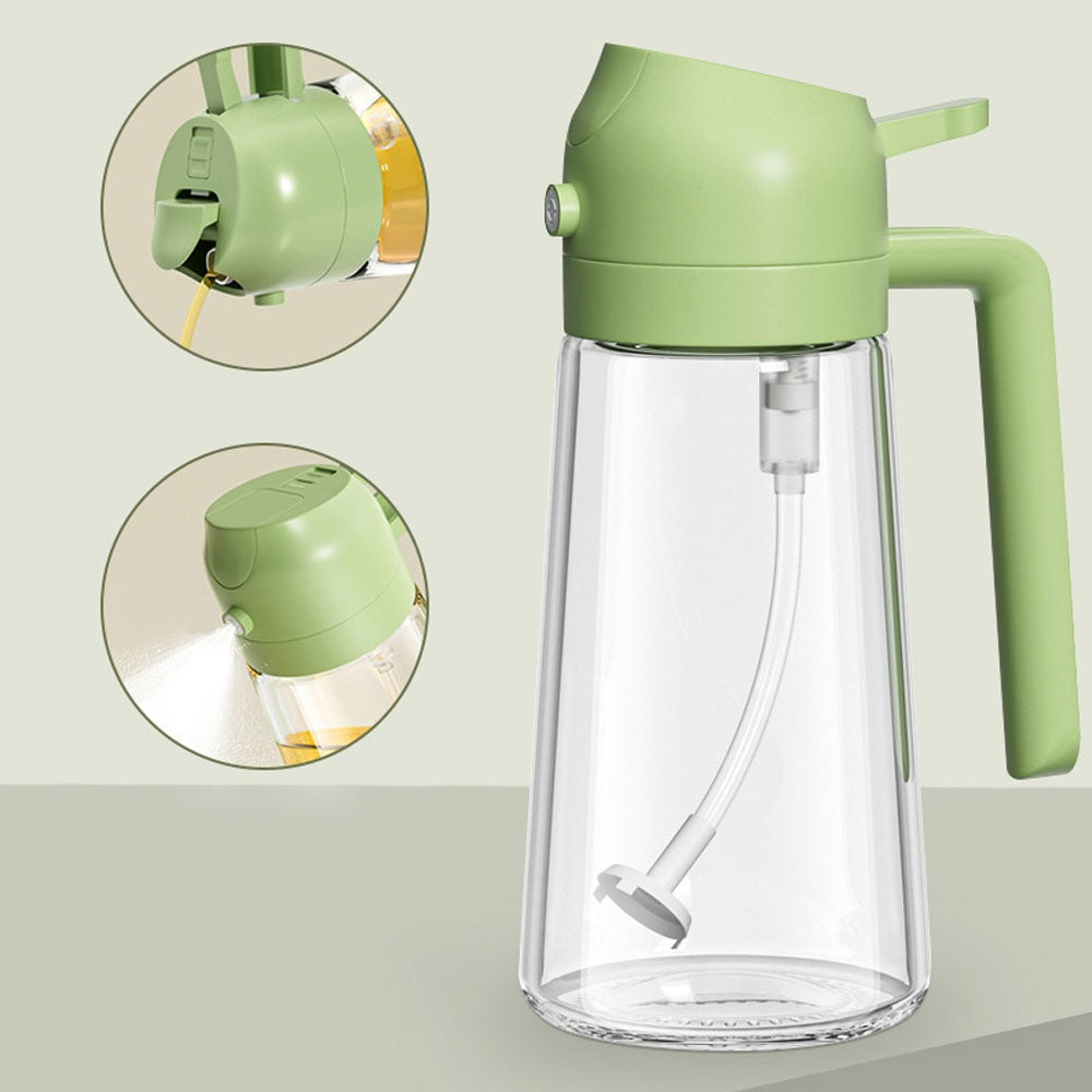 2-in-1 Glass Oil Sprayer & Dispenser Bottle